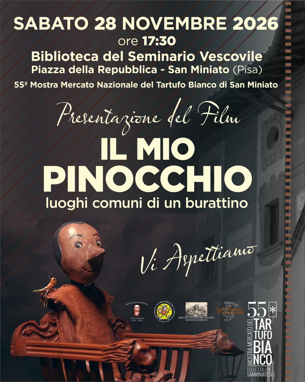 Locandina presentazione film Il mio Pinocchio
