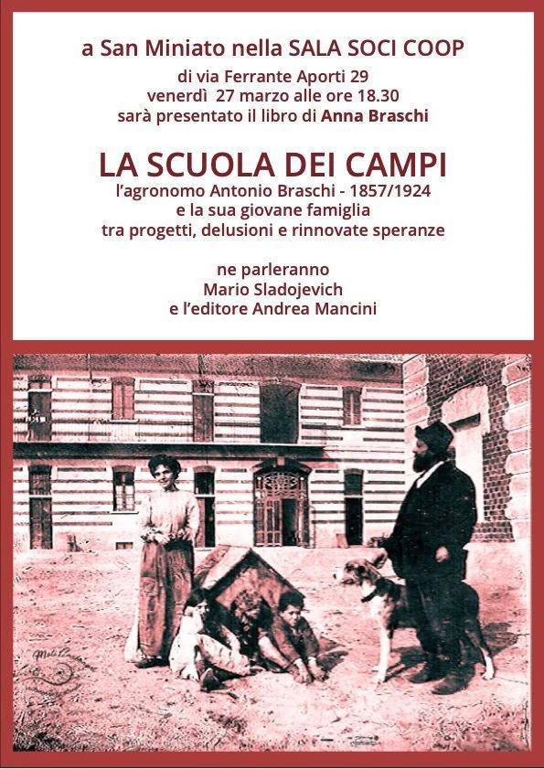Locandina La Scuola dei Campi libro di Anna Braschi