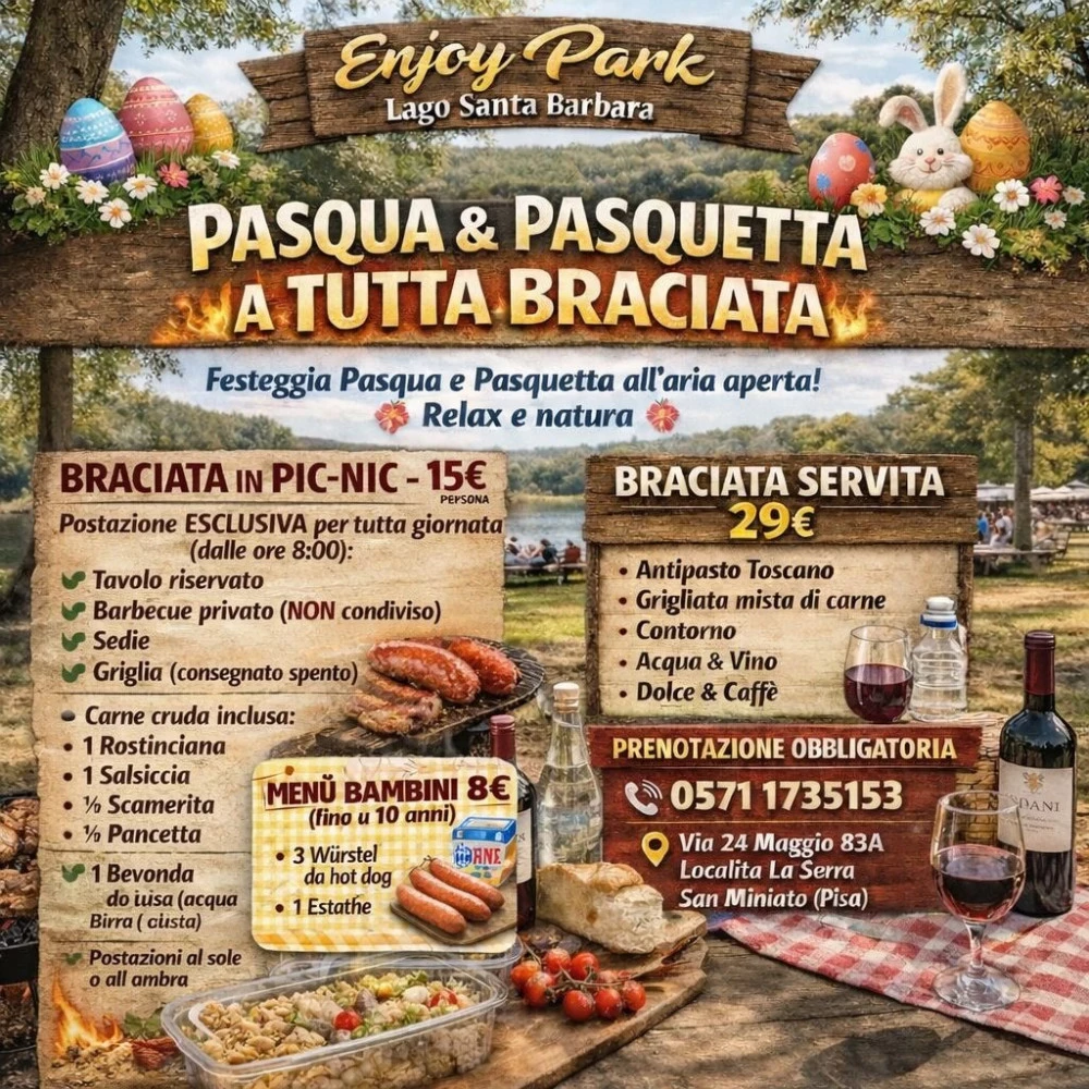 Locandina pasqua e pasquetta da enjoypark