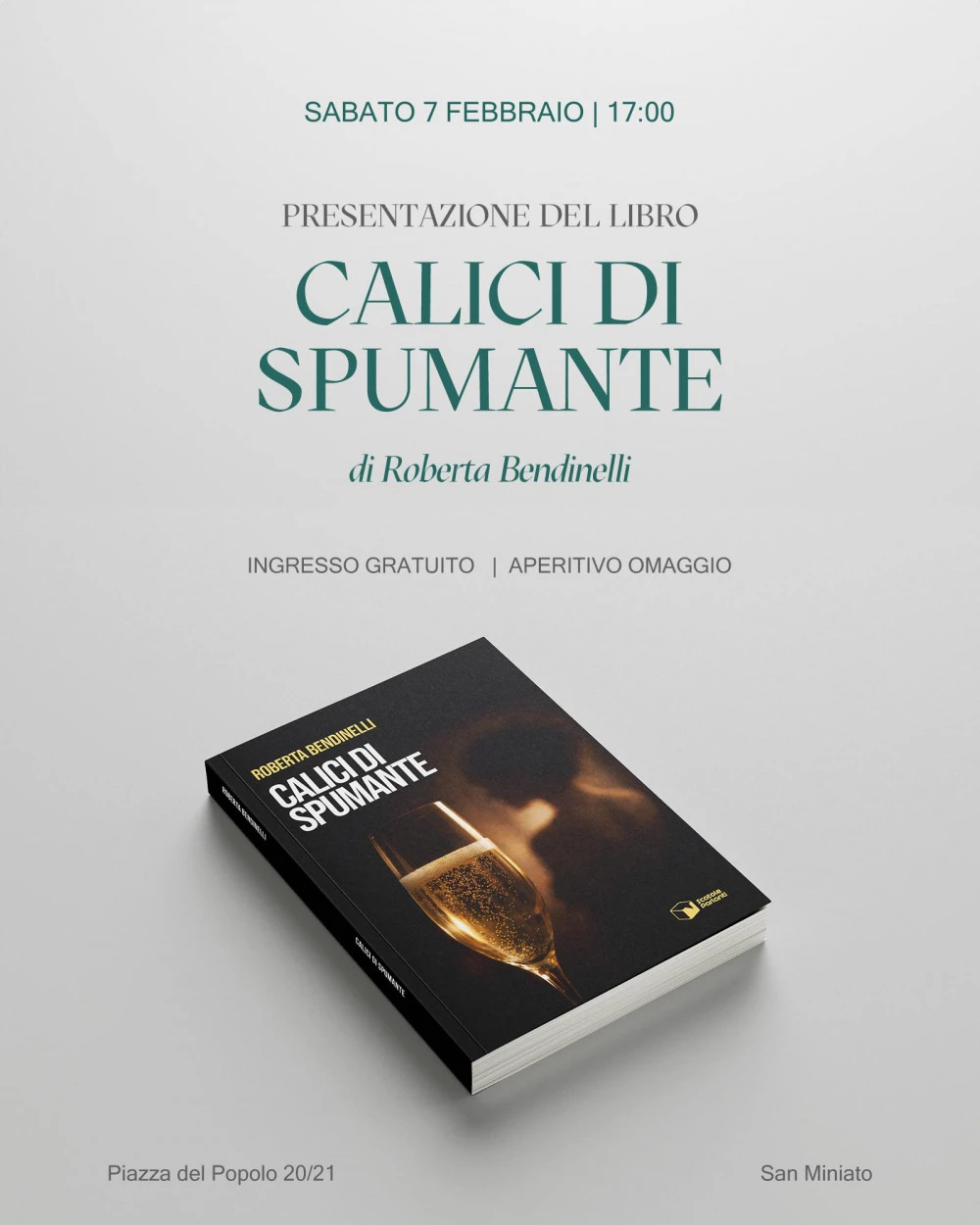 Locandina Presentazione Libro Calici di Spumante