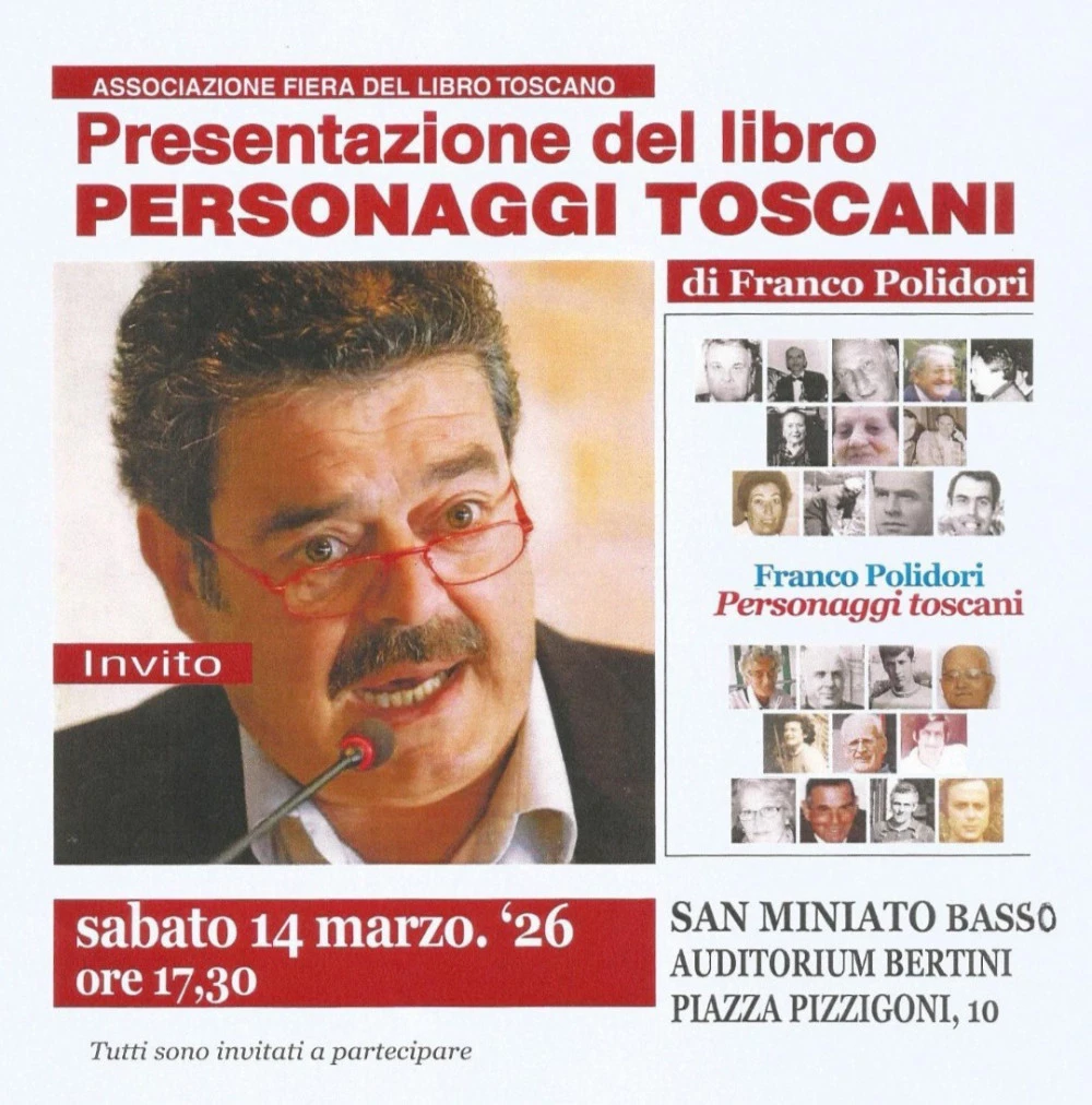 Locandina sulla presentazione del libro di Franco Polidori