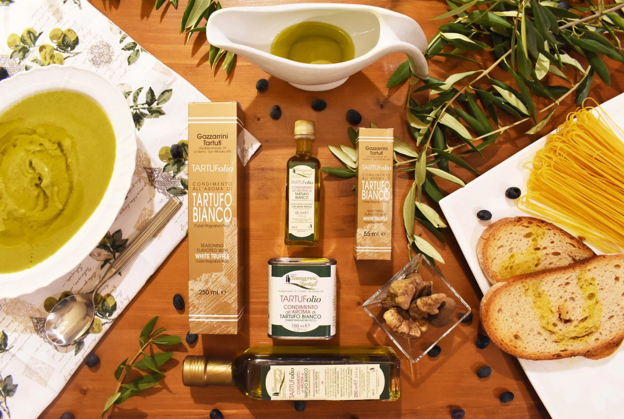 Prodotti a base di tartufo dell'azienda Gazzarrini Tartufi di San MIniato
