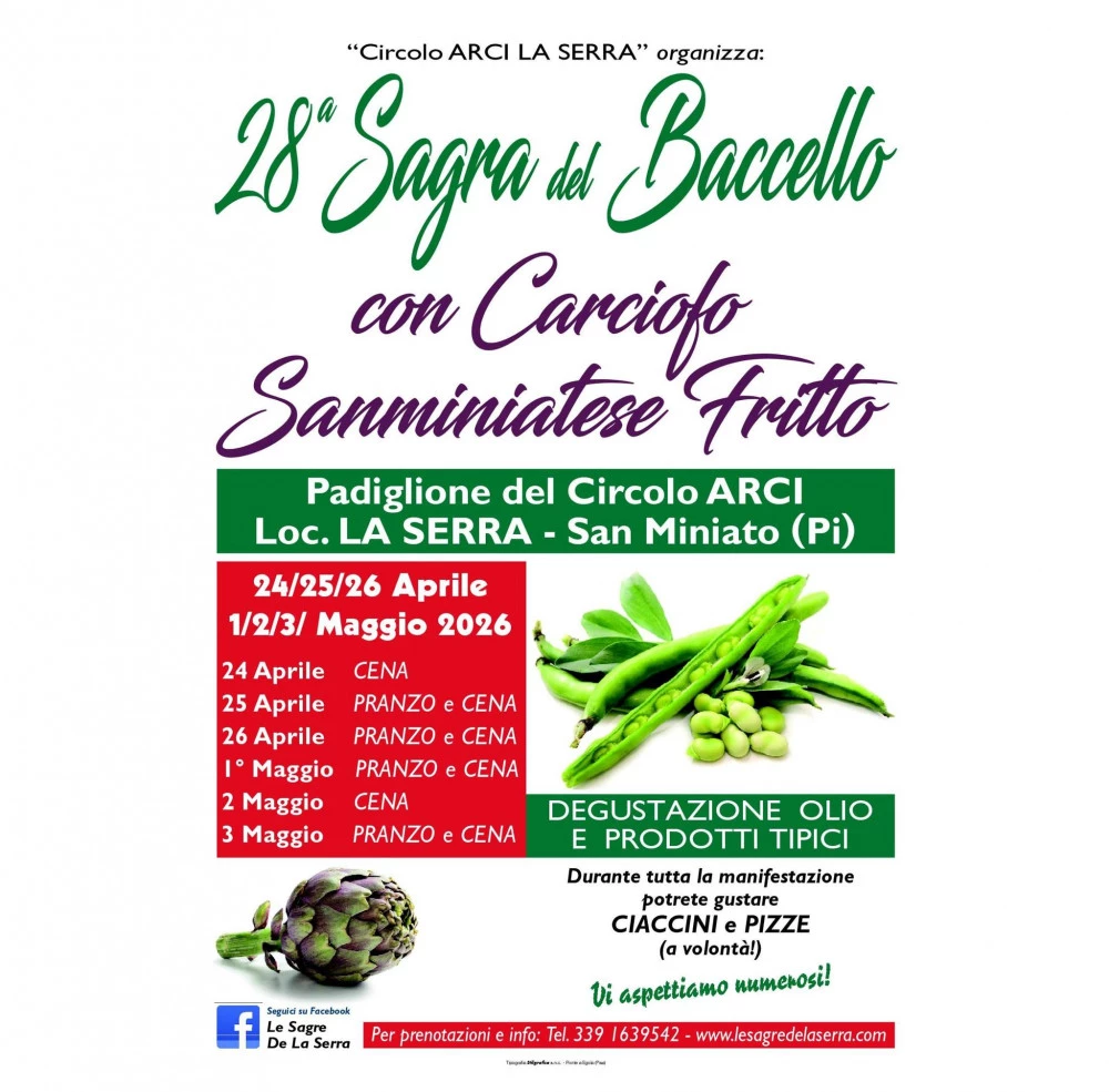 Locandina nuova edizione sagra del baccello con carciofo sanminiatese