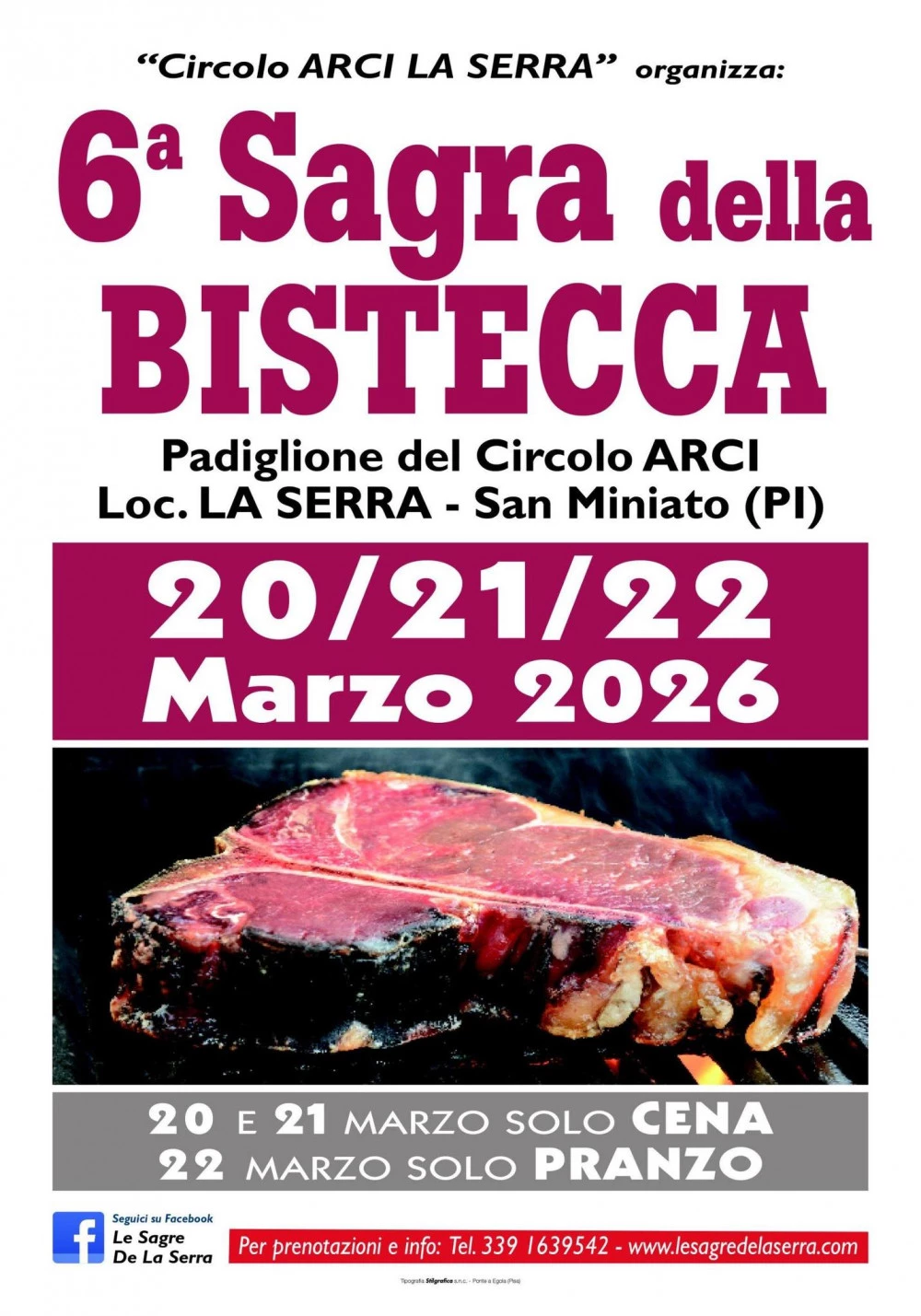 Locandina Sagra della Bistecca a La Serra