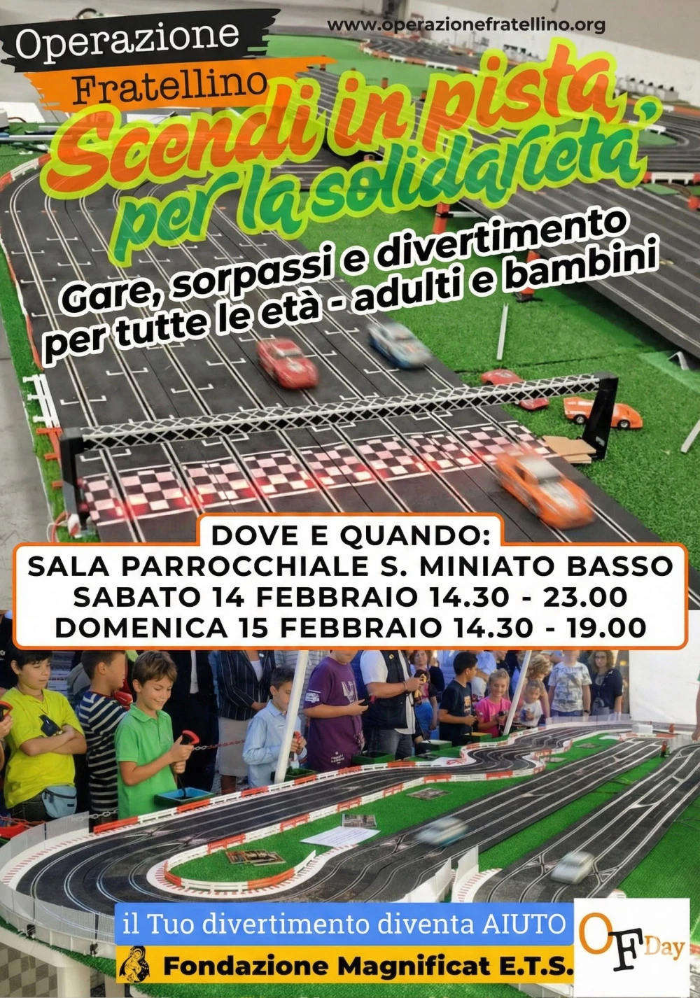 Locandina evento solidariet&agrave; sala parrocchiale di san miniato basso