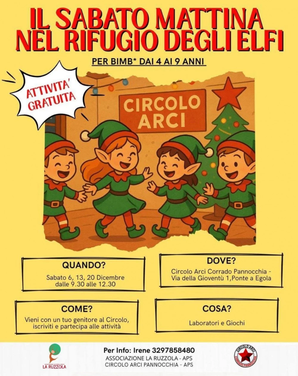 Locandina evento Il Rifugio degli Elfi Ponte a Egola