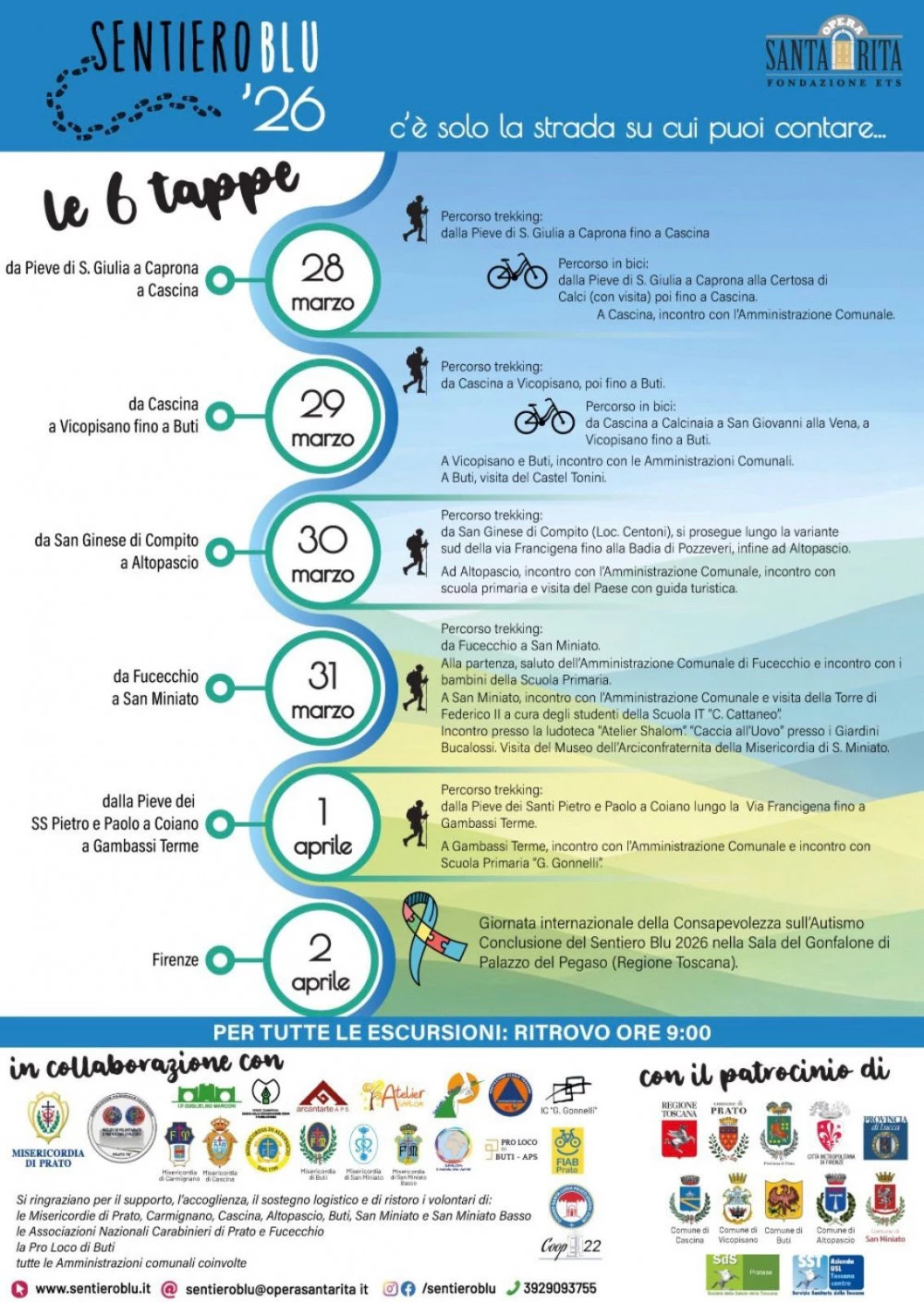 Locandina Sentiero Blu 2026 a San Miniato
