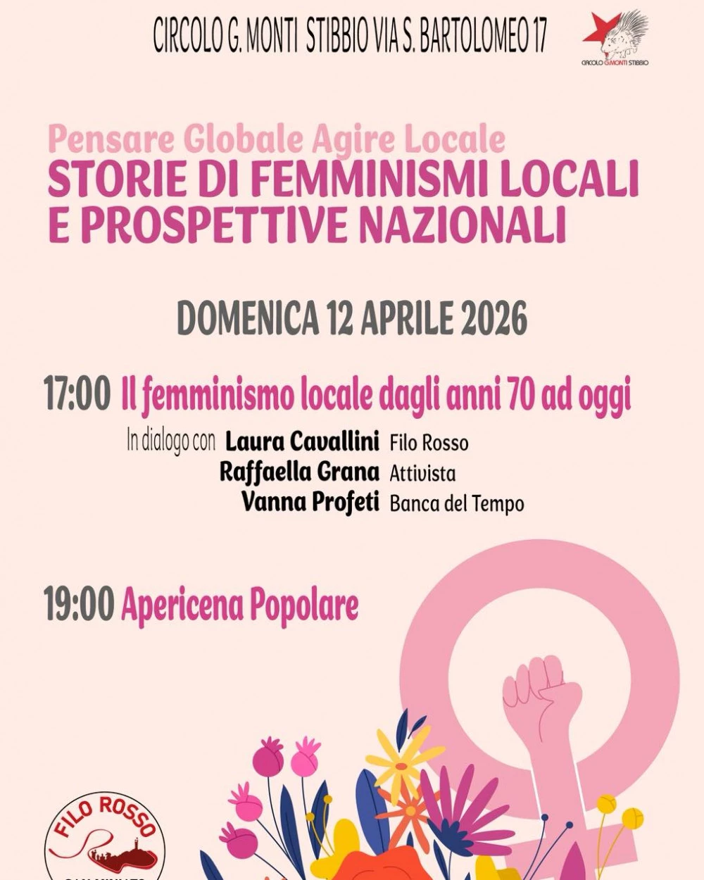 Locandina storie di femminismi locali e prospettive nazionali