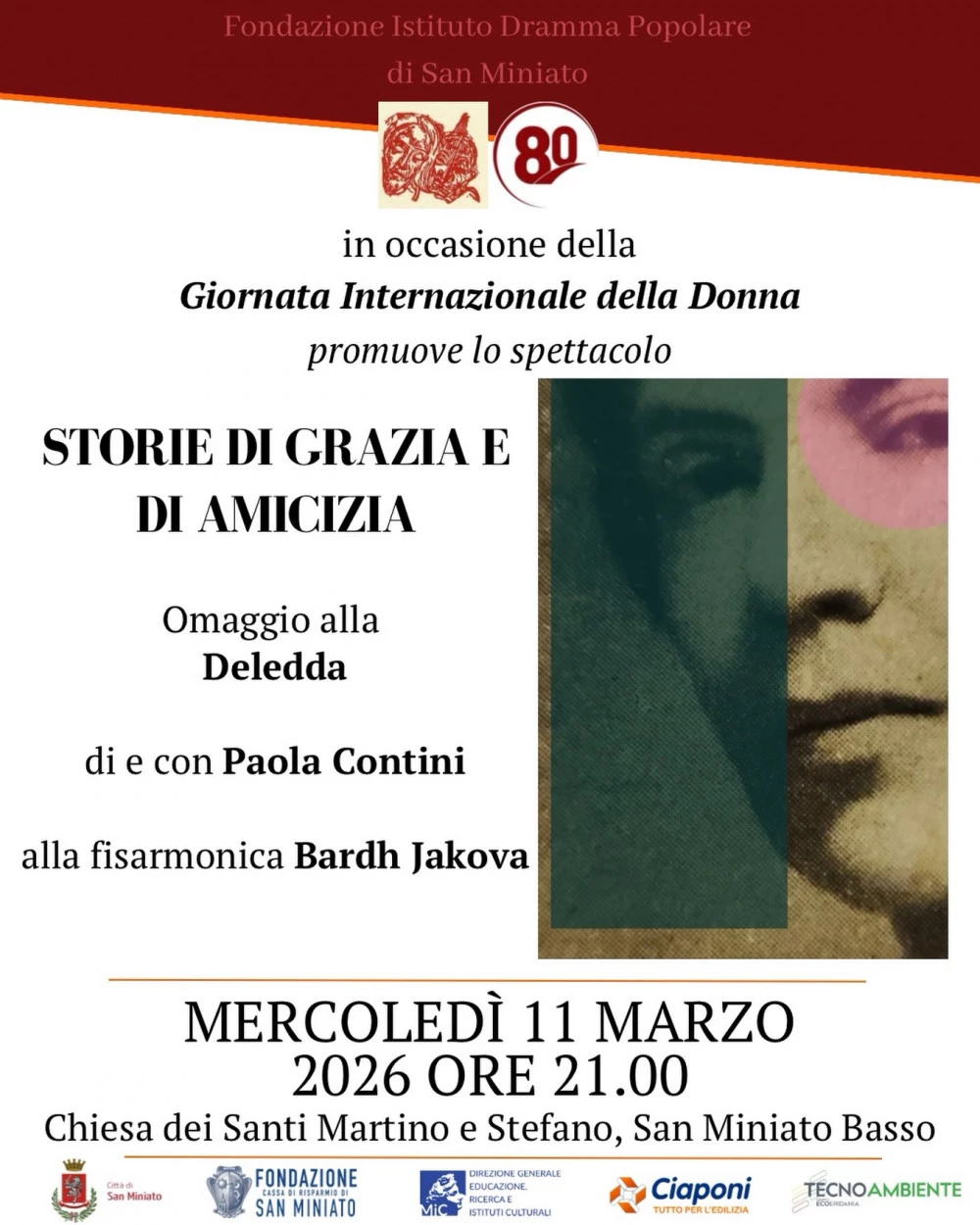 Locandina dell'evento dedicato alle storie di grazia e di amicizia