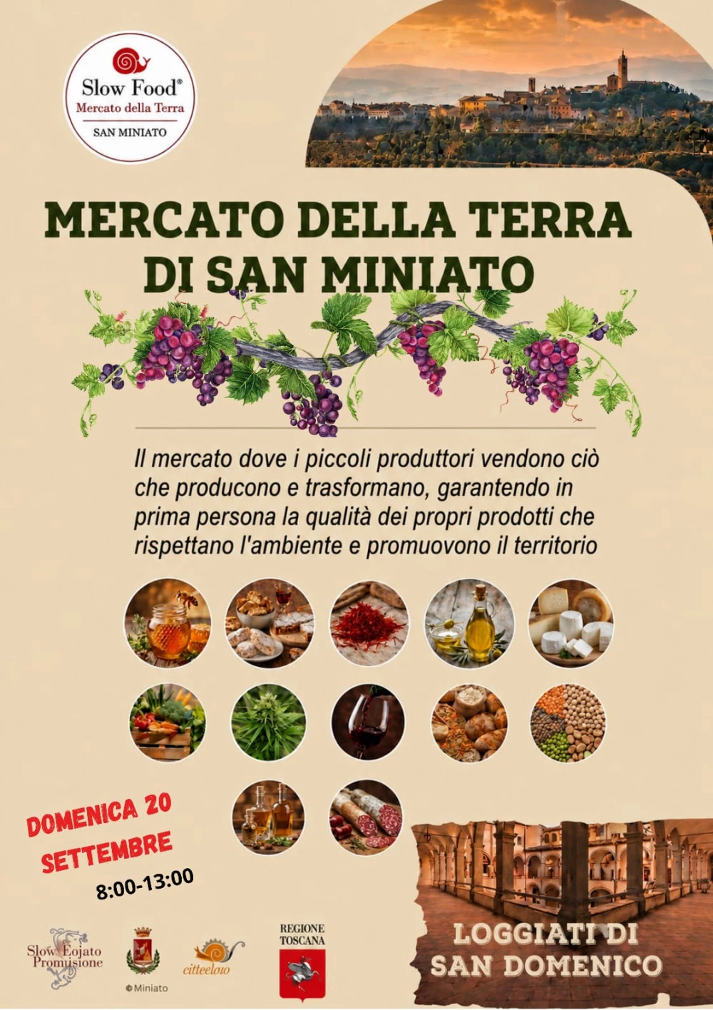 Locandina nuova edizione del mercatale a San Miniato